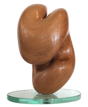 John Allen nz wood sculptor, heart, pohutukawa